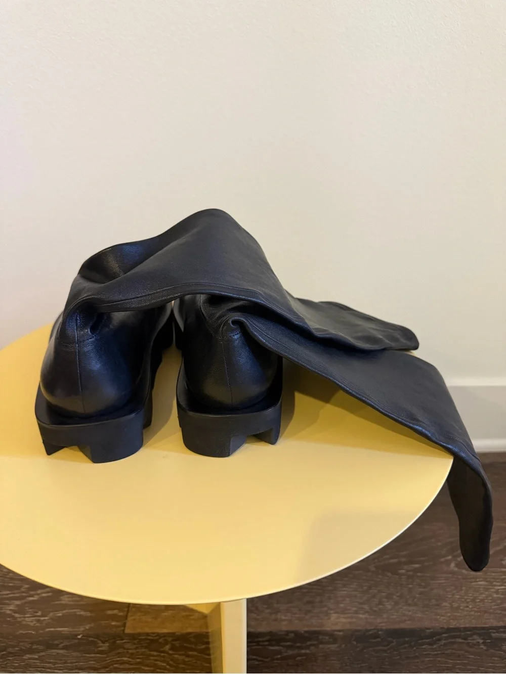 JIL SANDER BLACK LEATHER BOOTS